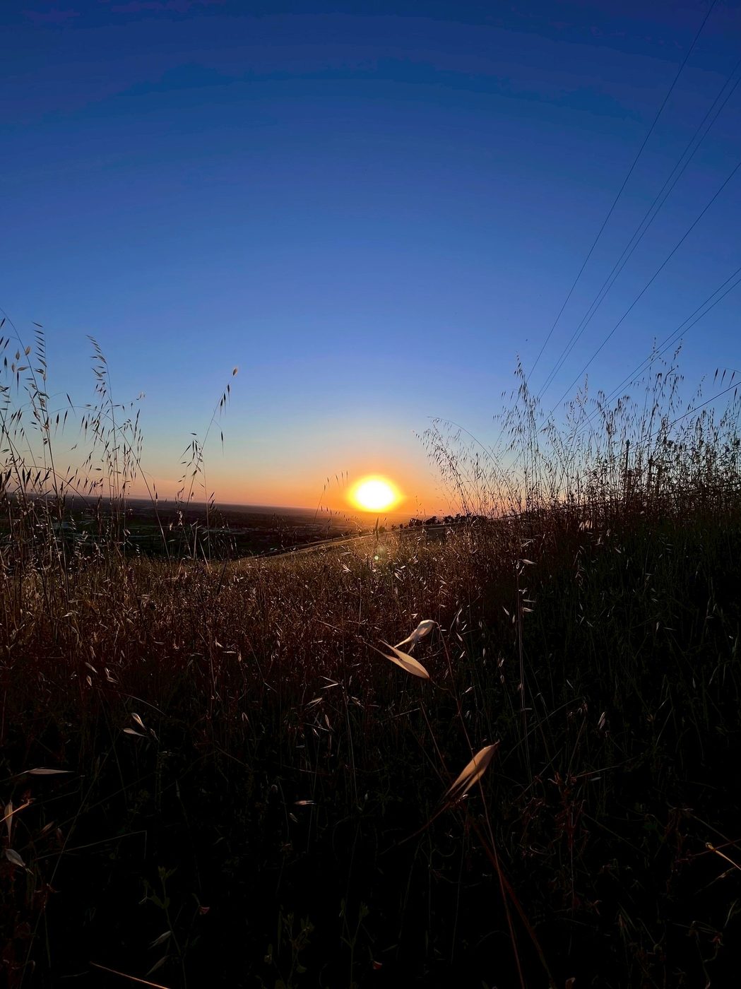 魂のリーディング — 山の上の夕日
